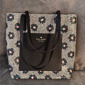 Kate Spade Black and Pink Patterned Tote